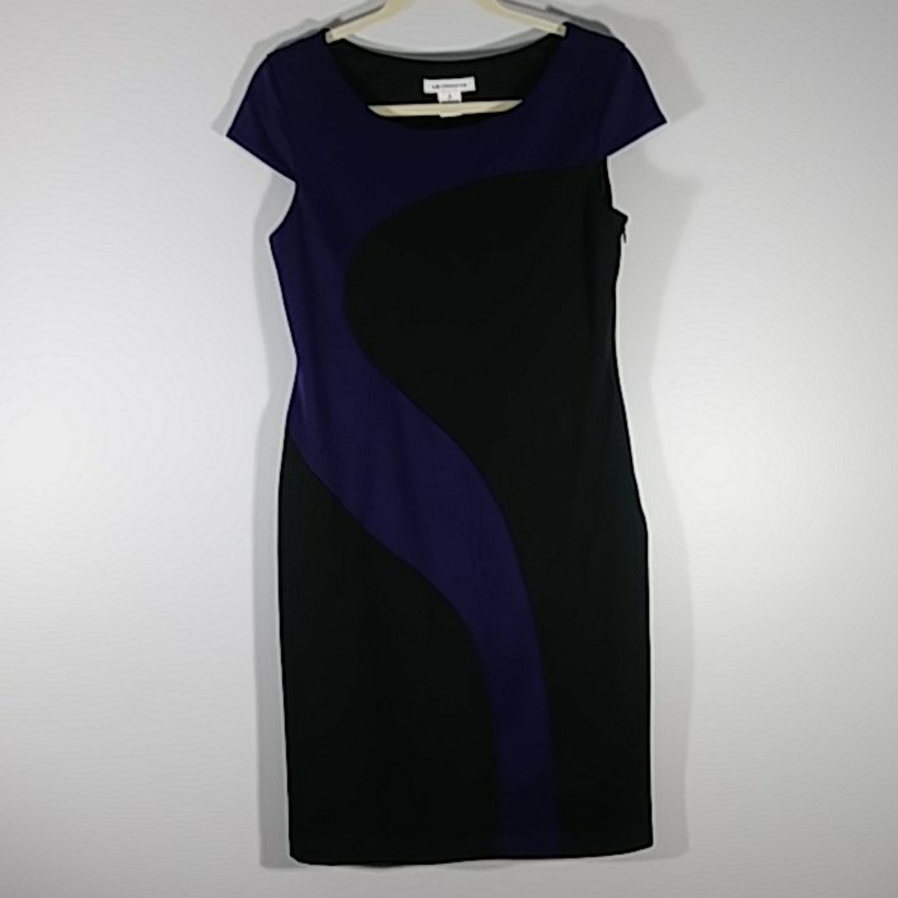 Liz Claiborne purple/black dress Sz 8